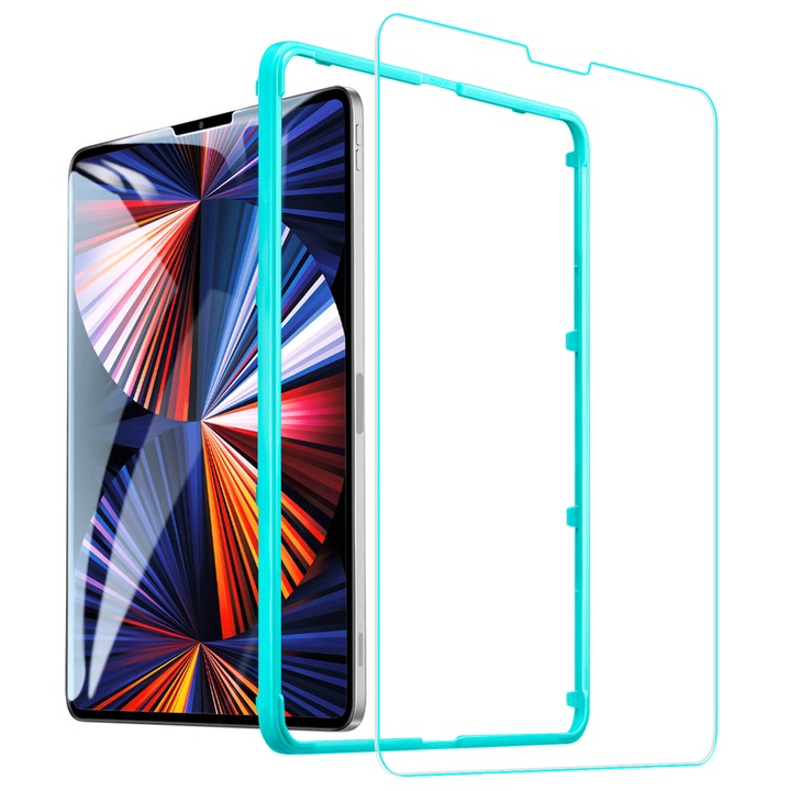 Folie protectie tableta, ESR, Sticla Securizata, iPad Pro, 12.9 inci, Transparenta