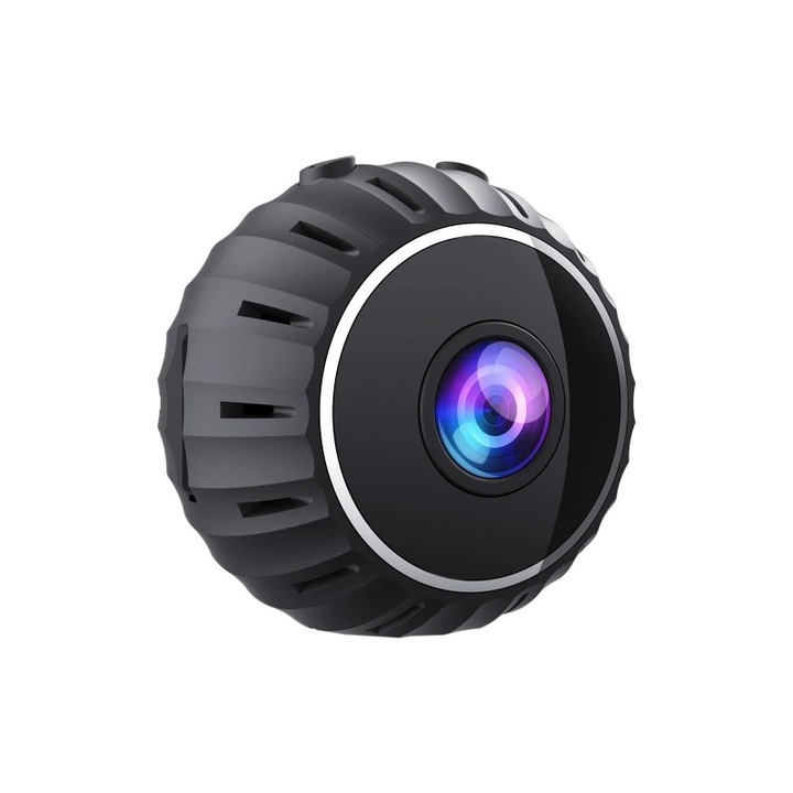 Mini Camera Spion, WI-FI, 1080p, HD, transmitere live, cu microfon, senzor de miscare, mod vedere nocturna, 30x30 mm