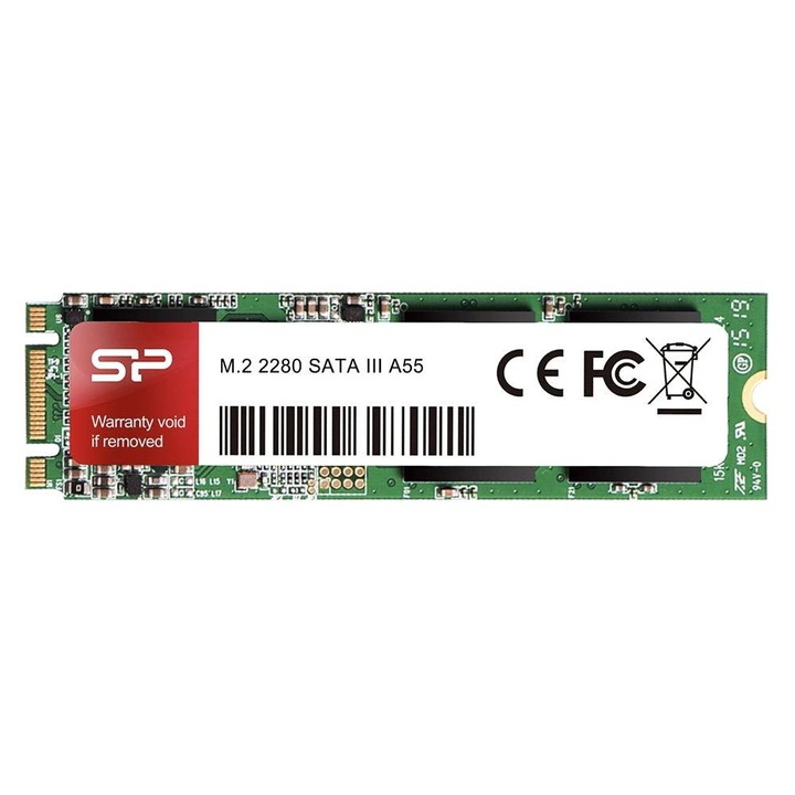 Solid-State Drive (SSD) SILICON POWER A55, M.2 2280, 128 GB, SATA A55M28-128GB