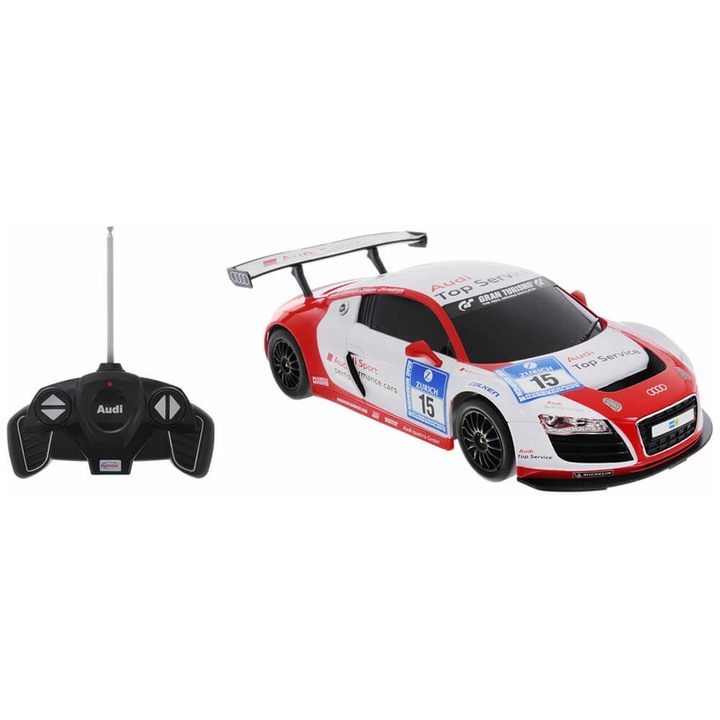 Autoturism de jucarie cu telecomanda, Rastar, Model Audi R8 LMS Performance, Multicolor