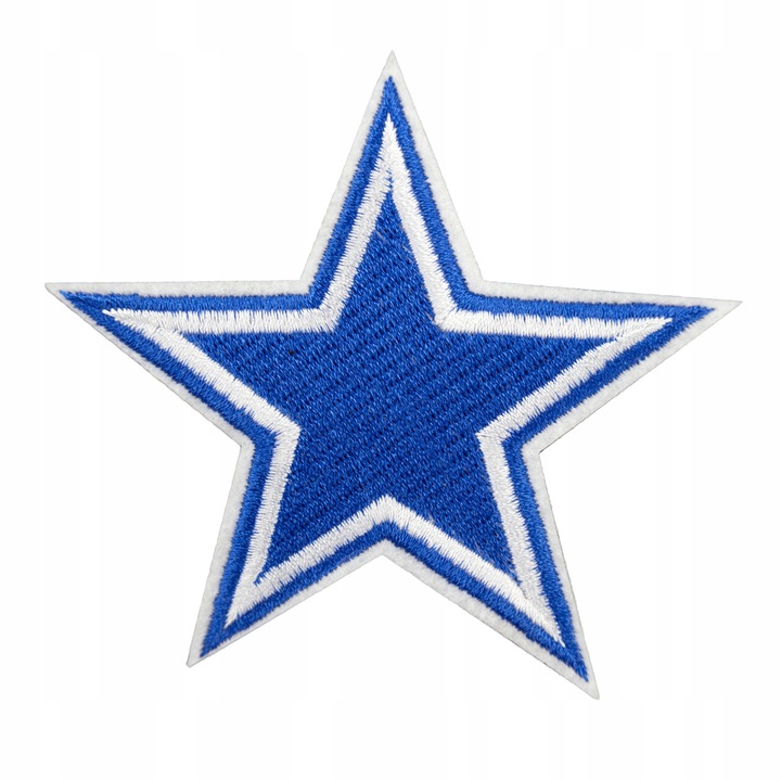 Petic Textil, Little Angel, Stea, Albastru, 9.1 cm x 8.4 cm