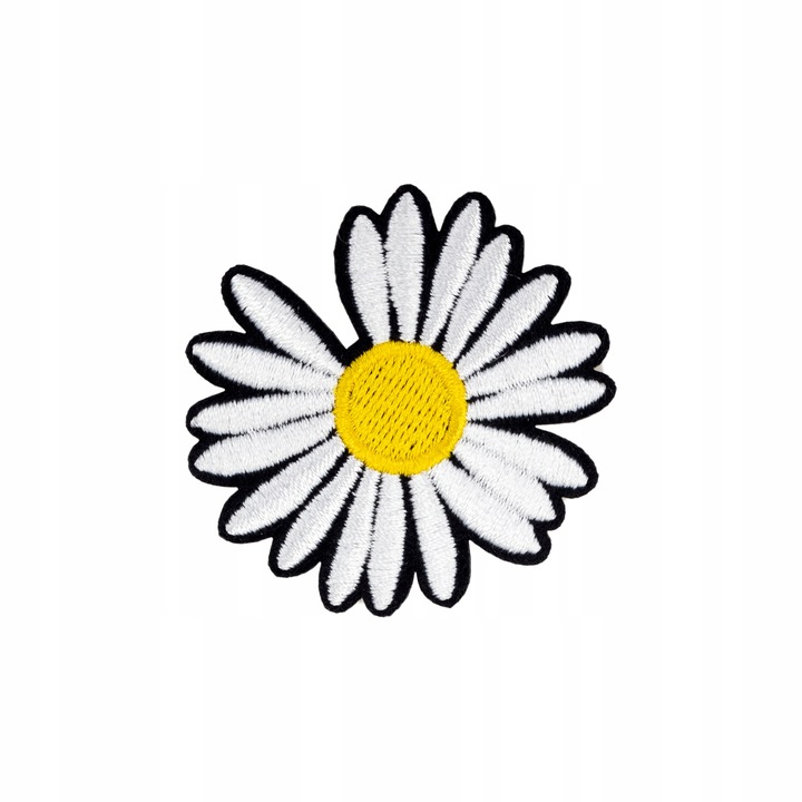 Текстилна лепенка Little Angel, Маргаритка, Бяла, 4,9 см x 4,7 см