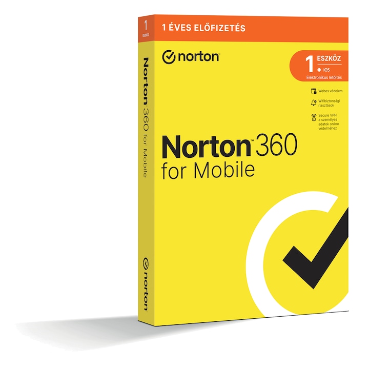 Norton 360 Mobile HU 1 Felhasználó 1 eszköz 12MO GENERIC GUM MM Antivírus