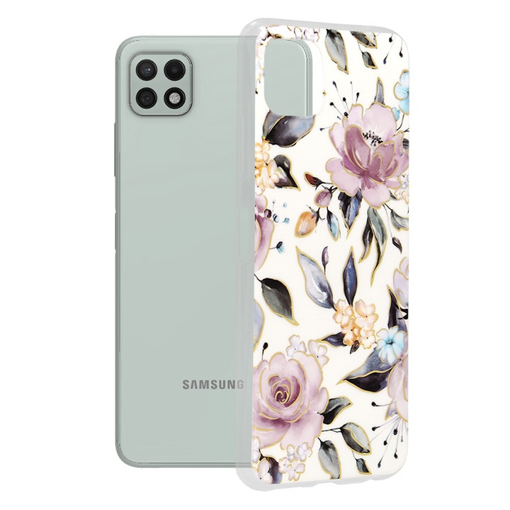 Кейс за Samsung Galaxy A22 5G, Полиуретан, Chloe White
