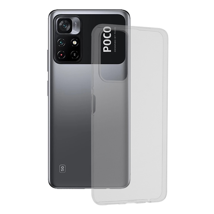 Кейс за Xiaomi Poco M4 Pro 5G, Techsuit Clear Silicone, Transparent
