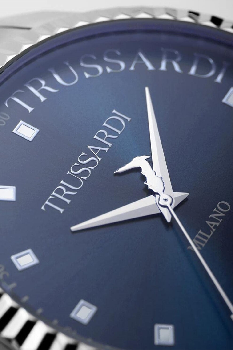 Trussardi, Ceas quartz cu bratara metalica, Argintiu