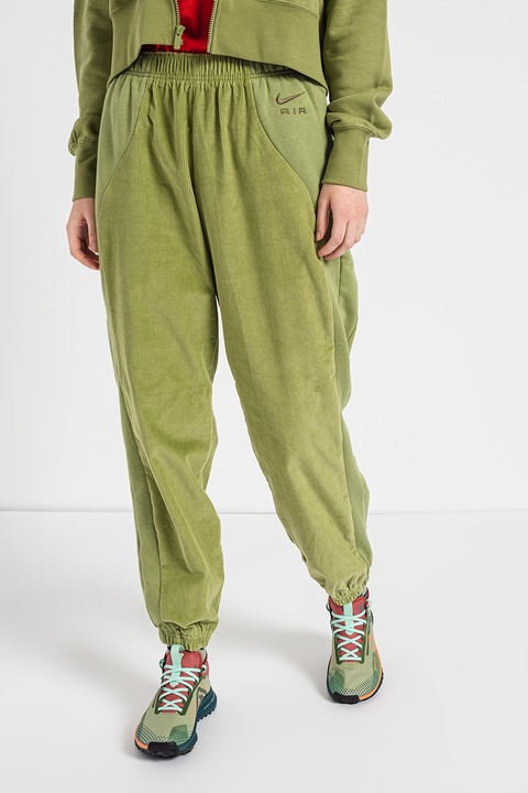 Nike, Джинсов спортен панталон с висока талия, Папратово зелено