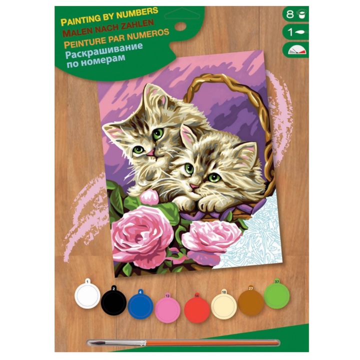 Set creativ pictura - JPBN - Pisicute, 24x33x2cm, Sequin Art