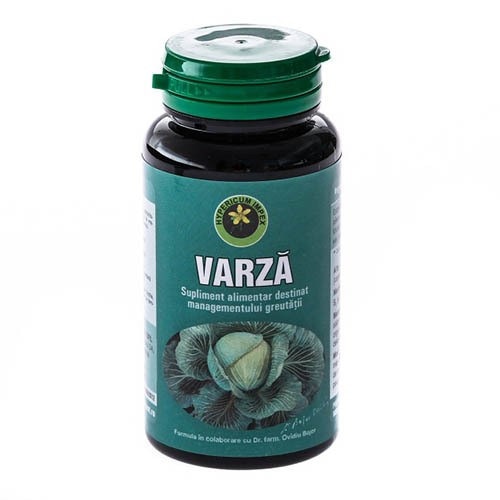 Varza - Hypericum, 60 capsule (Adjuvante in cura de slabire) - panglicimedalii-cocarde.ro