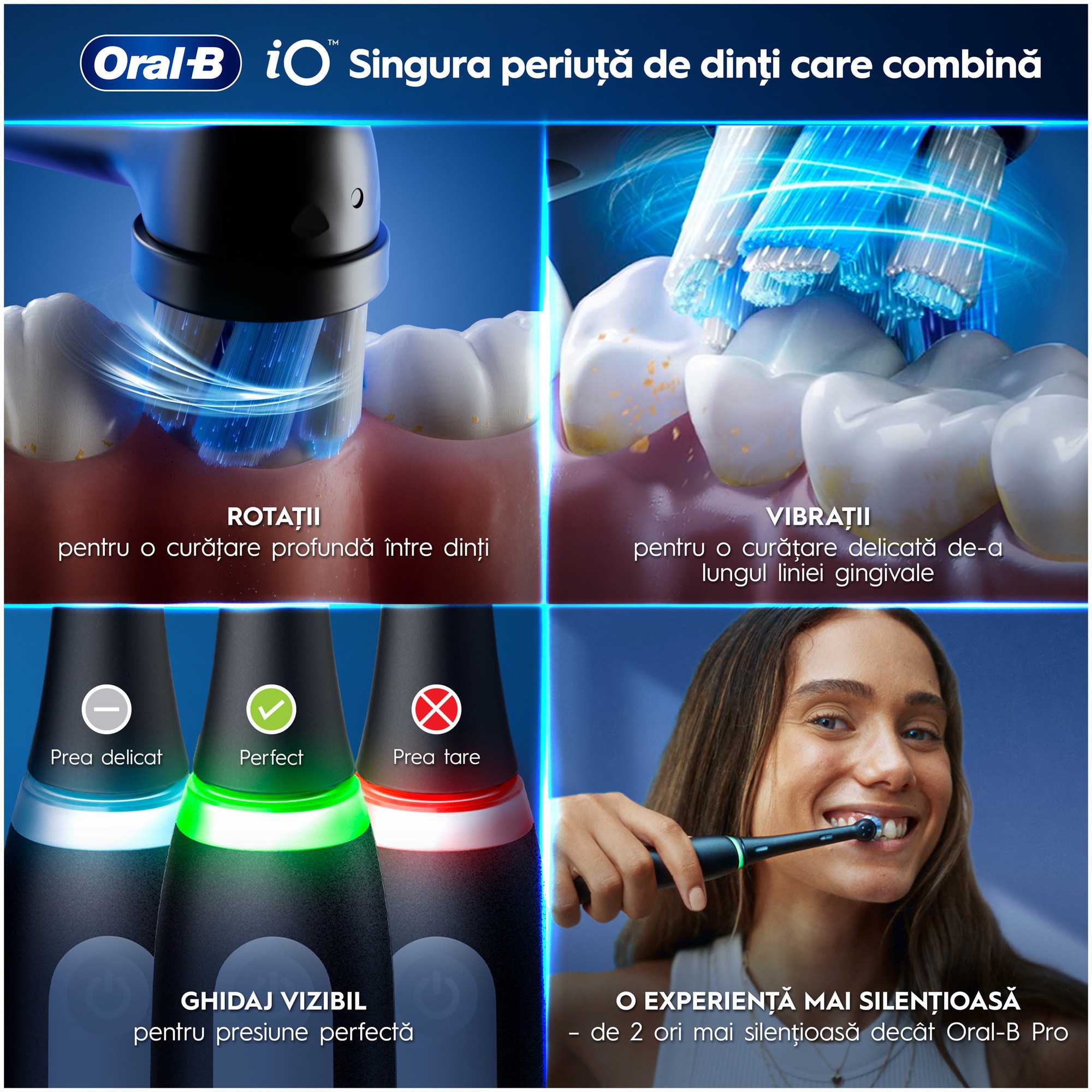 Periuta de dinti electrica Oral-B iO6 cu Tehnologie Magnetica si