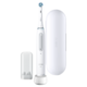 Ел. четка за зъби Oral-B iO 4, Магнитна технология и микро вибрации, Смарт сензор за натиск, 4 режима, 1 накрайник, Комплект за пътуване, Бял