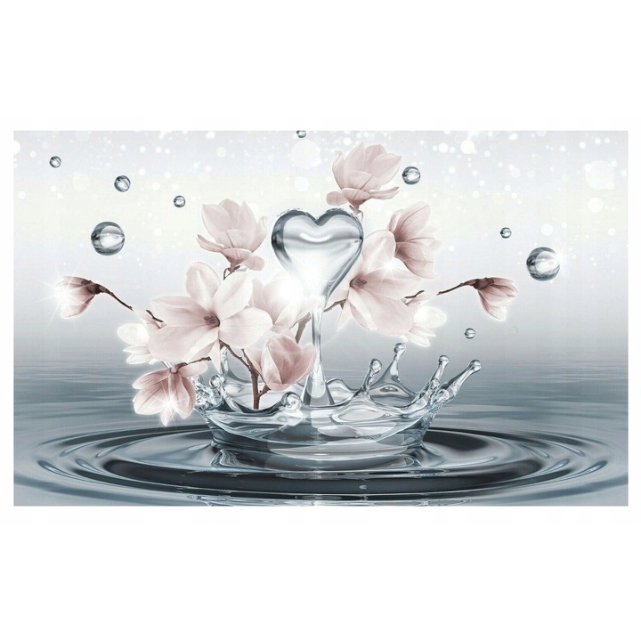 Fototapet 3D Flori Floral Magnolia 416x254 cm, Modern Vlies Tapet, Pentru Dormitor Camera De Zi Living Decorativ
