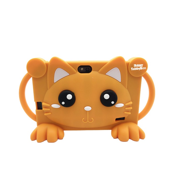 Детски таблет SMART TabbyBoo Kitty 2022, 2GB RAM, Android 10 GoFast, Wi-Fi, оранжево