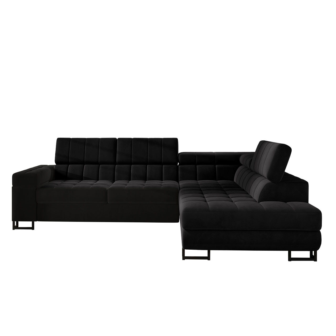 Coltar rabatabil Wales, MIRJAN 24, 271x203x71-91 cm, negru, dreapta