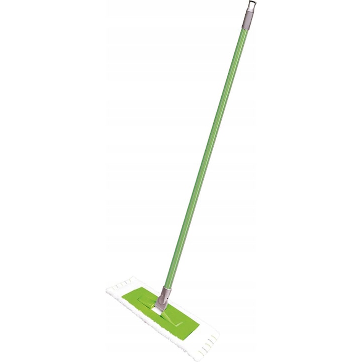 Set mop plat si rezerva, Plastic, 120 cm, Verde