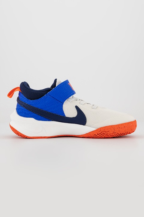 Nike, Спортни обувки Team Hustle с кожа, Червен, Бял, Син, 33 EU