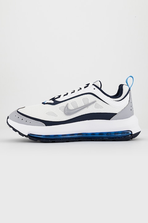 Nike, Спортни обувки Air Max AP с мрежести зони, Бял/Пепеляво сиво