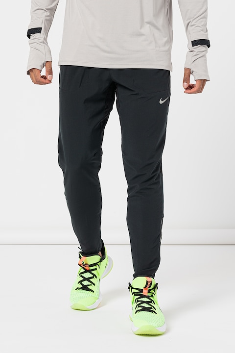 Nike, Pantaloni sport cu tehnologi Dri-Fit, pentru alergare Phenom Elite, Negru stins