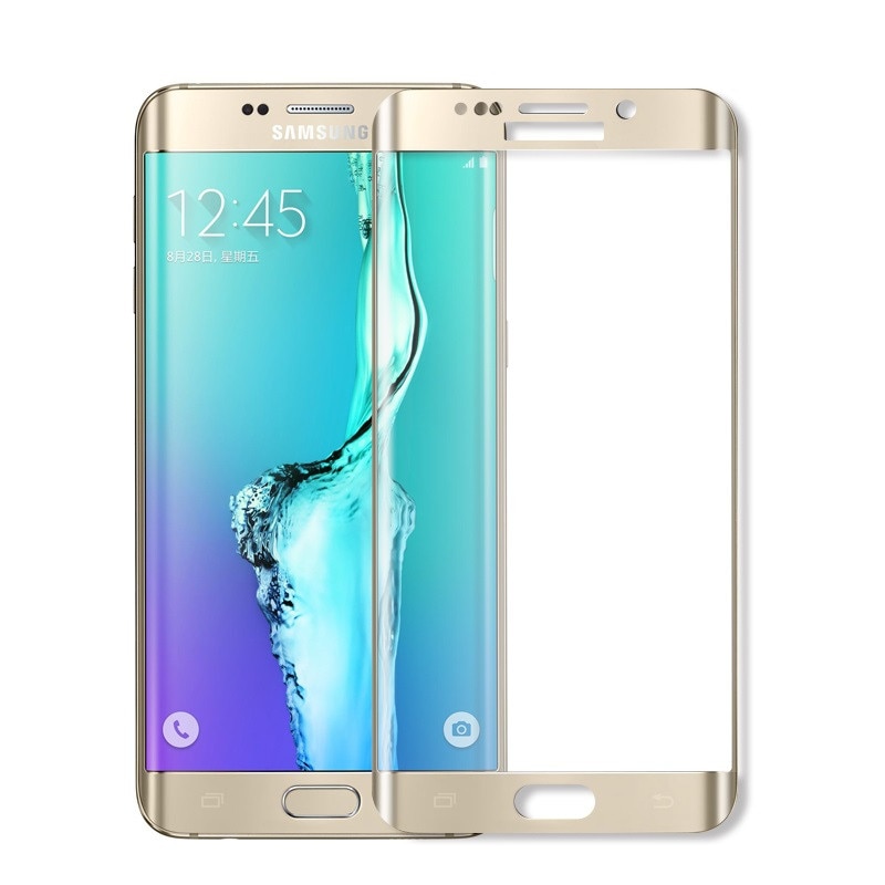 Folie protectie sticla securizata curbata pentru Samsung Galaxy S7, auriu