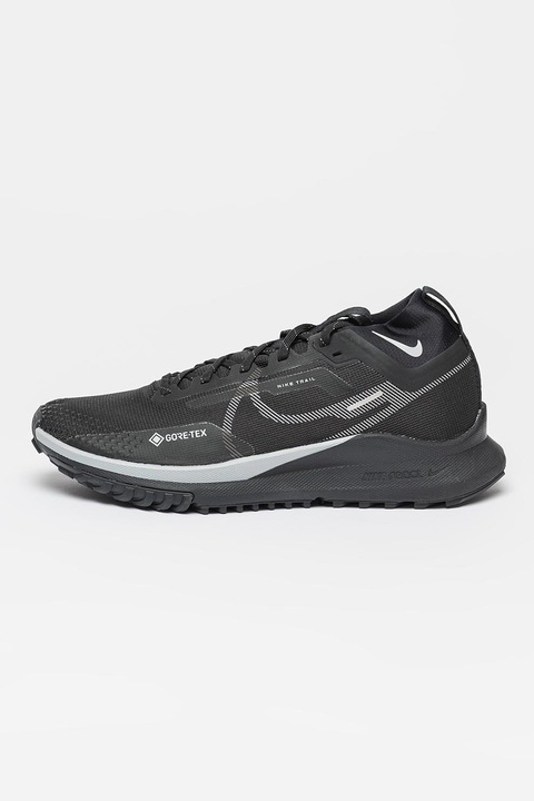 Nike, Pantofi impermeabili pentru alergare React Pegasus Trail 4, Negru/Gri