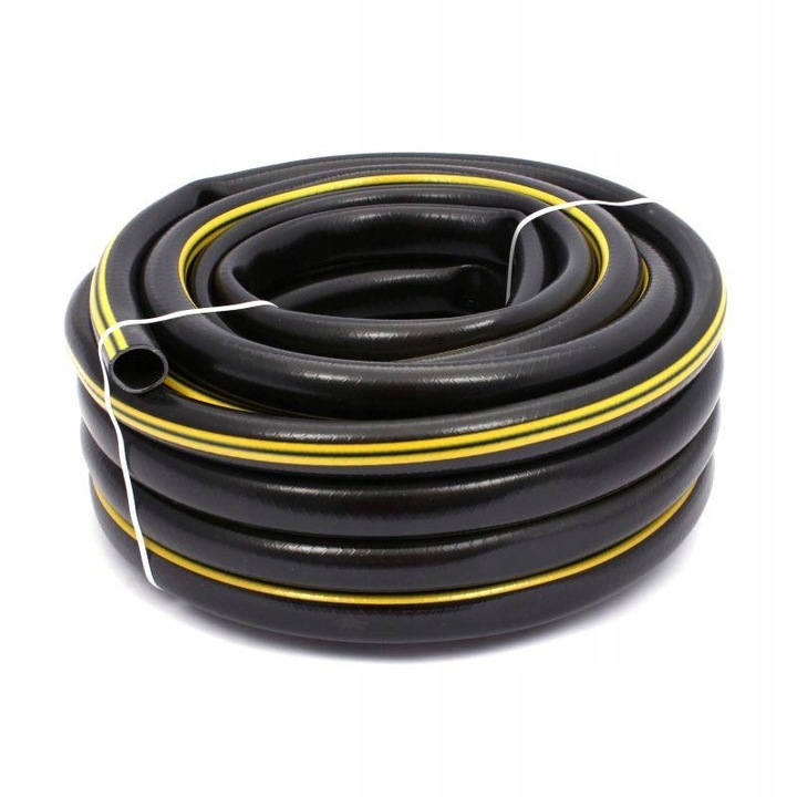 Kerti tömlő, 3 rétegű, PVC, 1/2 hüvelyk, 50 m, Fekete/Sárga