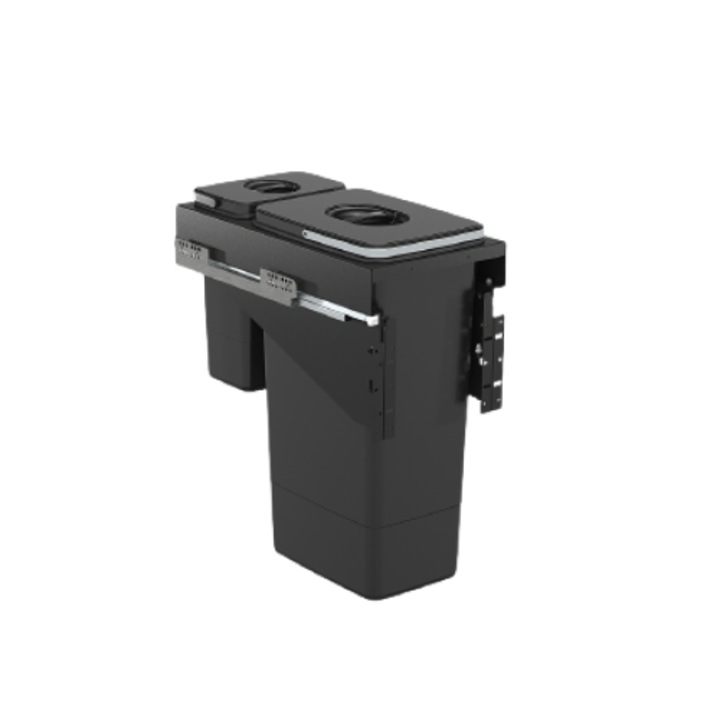 Cos de gunoi incorporabil Front 30 cu un compartiment de 26 litri si 1 compartiment de 7 litri