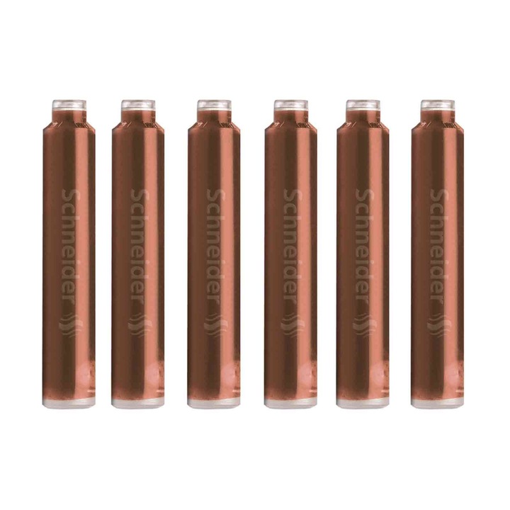 Set 6 buc rezerva cartus cerneala, Cognac, Schneider