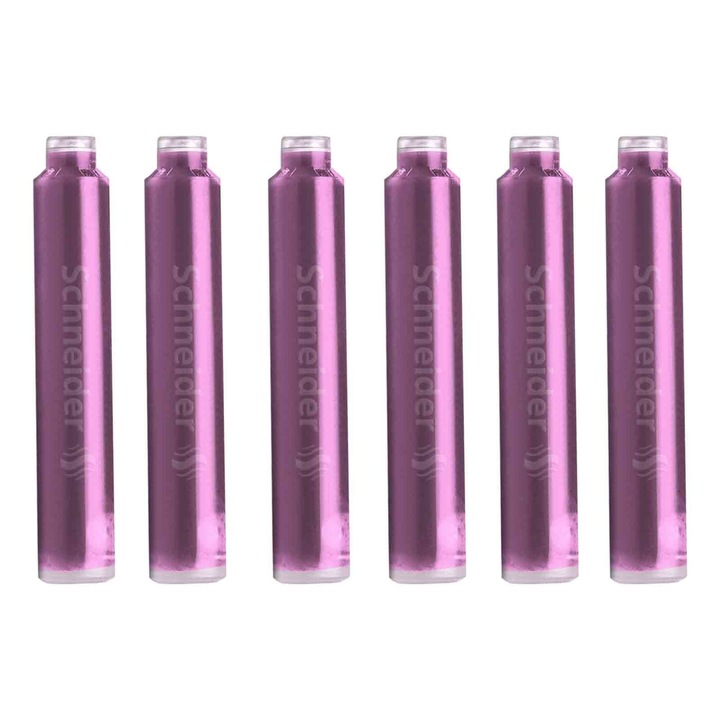 Set 6 buc rezerva cartus cerneala, Liliac, Schneider