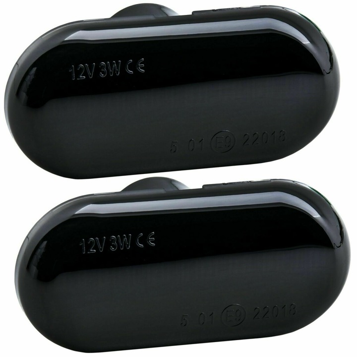 Set de 2 Lampi semnalizare laterala LED fumurii pentru Renault Laguna I, Trafic II, Master II, Kangoo I, II, Clio 1,2, Megane 1, Scenic 1, Twingo