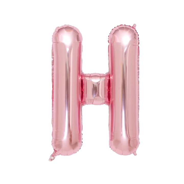 Maxee балон за рожден ден, буква H, розов, 40 см