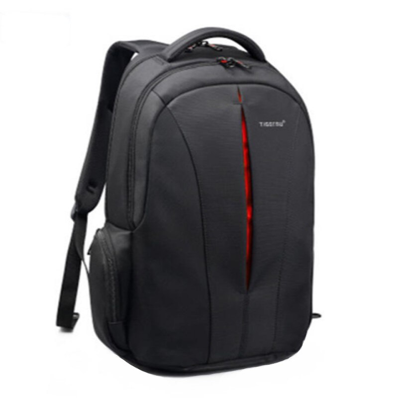 Rucsac laptop 15.6", casual, impermeabil, cu buzunar antifurt, Tigernu, 48x33x15 cm, Negru/Portocaliu
