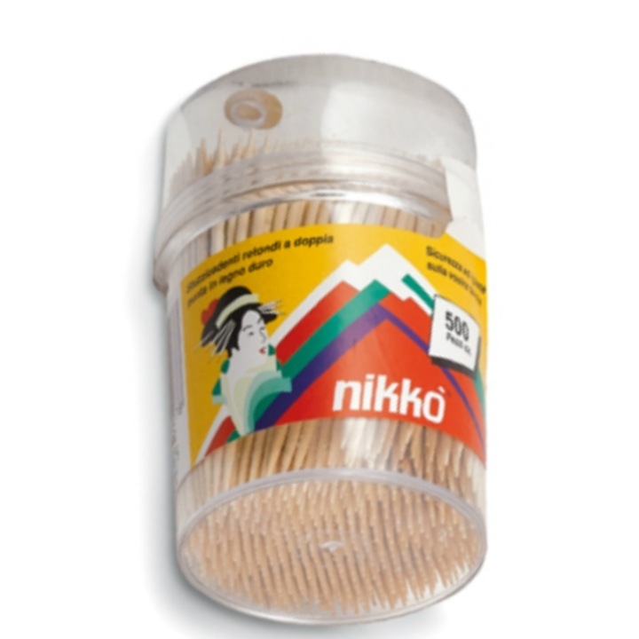 Set scobitori Nikko in tub plastic, 500 bucati