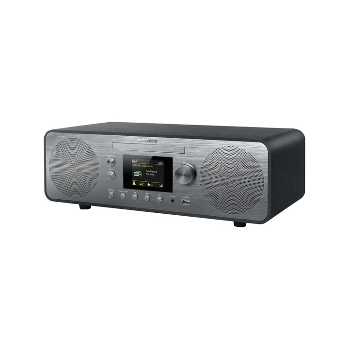 Аудио система MUSE M-885 DBT, DAB+, 80W, bluetooth, FM радио, CD, USB порт, сив