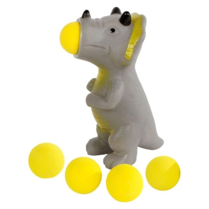 Jucarie Popper Dinosaur cu 5 mingi 14cm