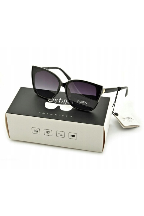 Ochelari de soare dama, Estillo, Negru, Marime Universala