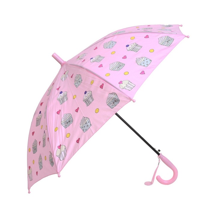 Automata vízérzékeny gyermek esernyő PAMI, U-621-347, 50 cm, 8 küllős, 50 cm, Rózsaszín