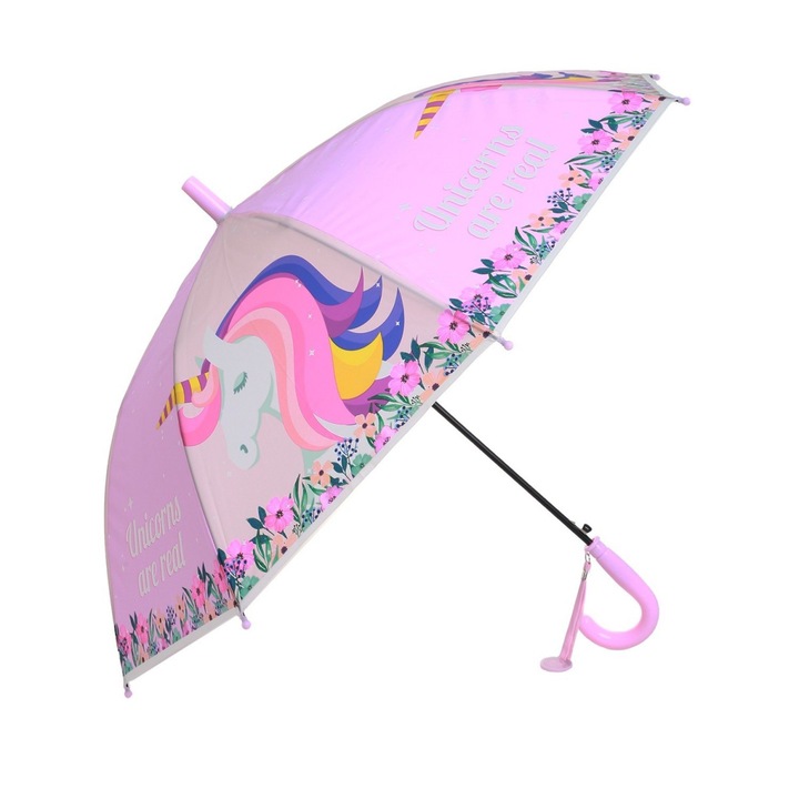 Automata gyerek esernyő PAMI címkével, U-621-345, 50 cm, 8 küllős, 50 cm, Mályvaszín