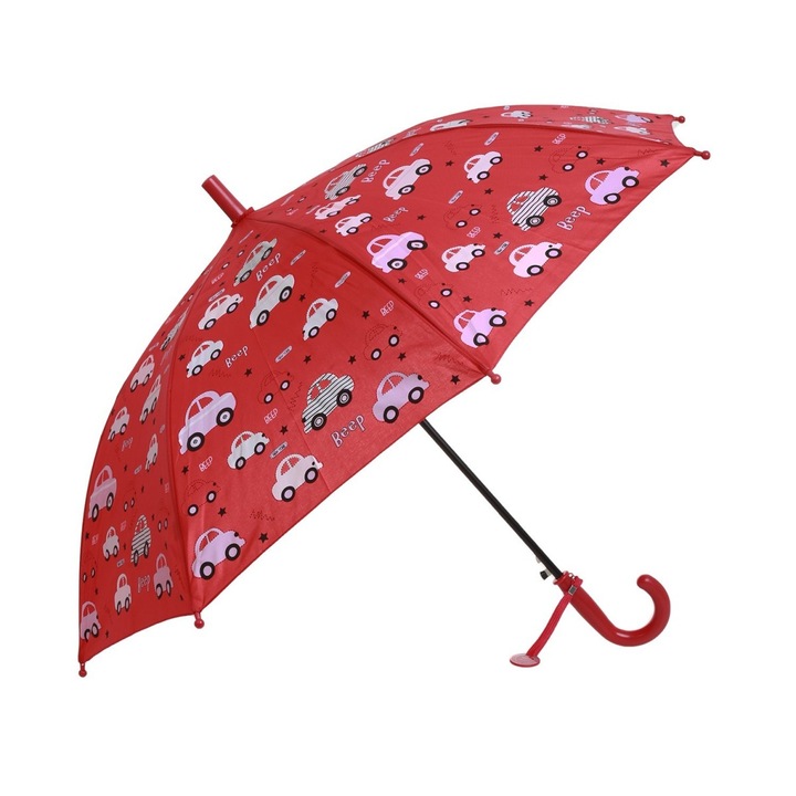 Automata vízérzékeny gyermek esernyő PAMI, U-621-347, 50 cm, 8 küllős, 50 cm, Piros