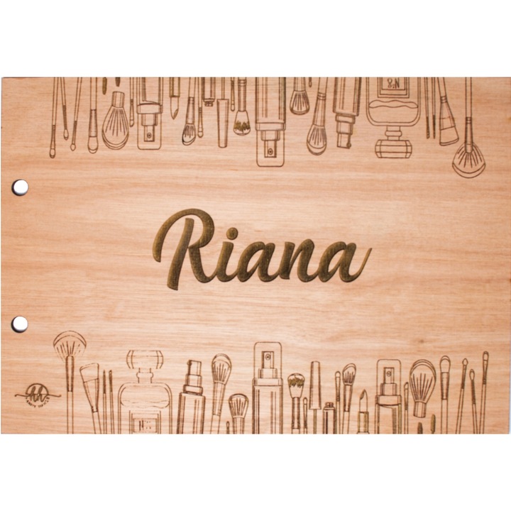 Персонализиран албум за снимки от дърво Книга за гости HH1554 модел Грим 30x21 см