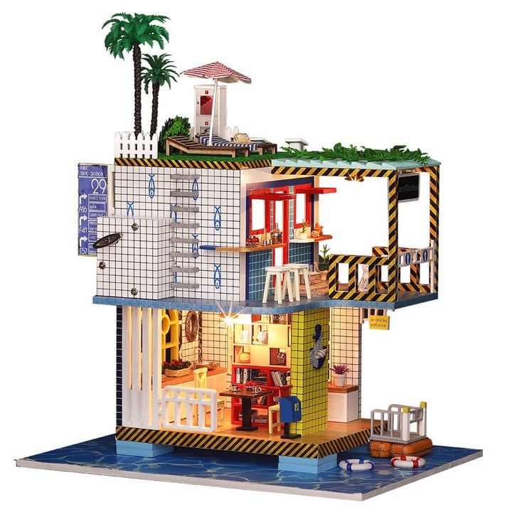 Casuta pentru copii de asamblat, Sea Post Station, Multicolor