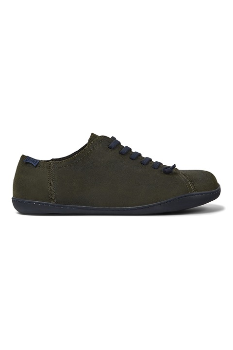 Camper, Pantofi din piele nabuc Peu Cami 1007, Verde inchis, 44