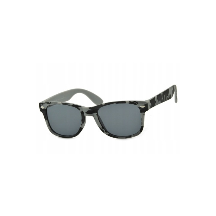 Ochelari de soare pentru copii, PolarZone, Lentile polarizate, Model Moro, Gri/Negru, Masura Universala