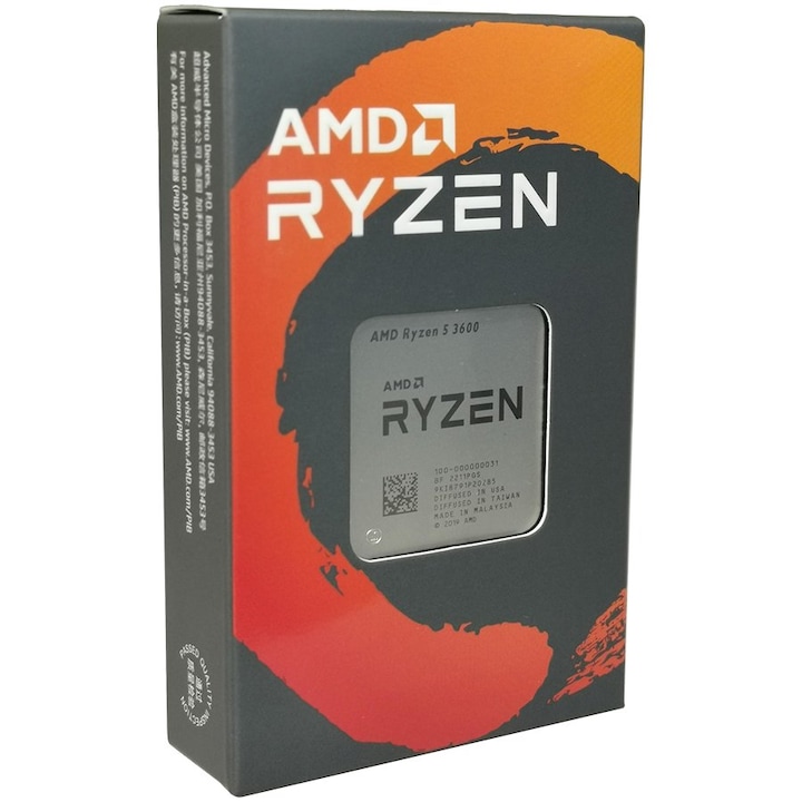 AMD Ryzen™ 5 3600 Processzor, 4.2 GHz, 36 MB, AM4 foglalat, Dobozos, Hűtő nélkül