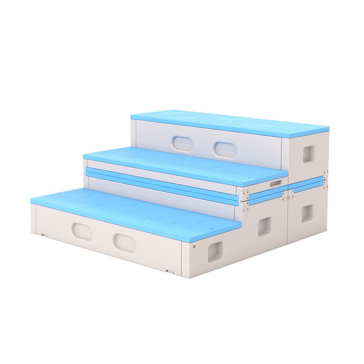 Bancuta modulara pentru gradinita Nichiduta Garden Step Stool Blue