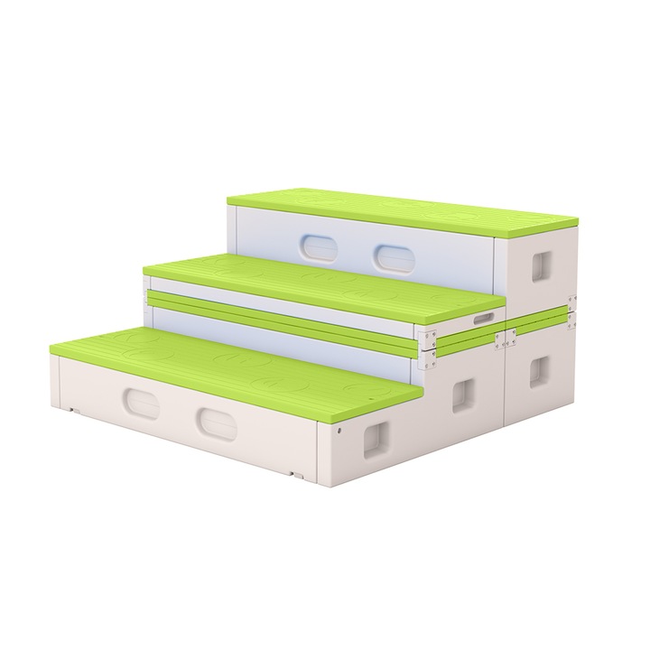 Bancuta modulara pentru gradinita Nichiduta Garden Step Stool Green