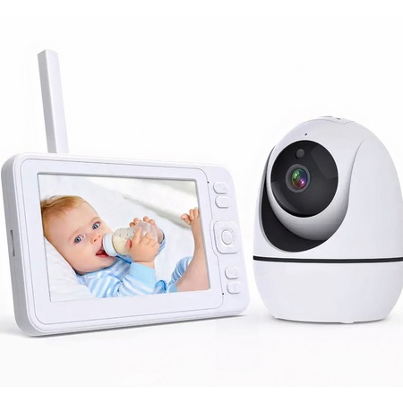 Baby Monitor Wireless, WOWSTEP®, Full HD, Display LCD, Ecran de 5 inch, Camera Audio-Video pentru Supraveghere Bebelusi, Vedere Nocturna cu Infrarosu, Comunicare Bidirectionala, Monitorizare Temperatura