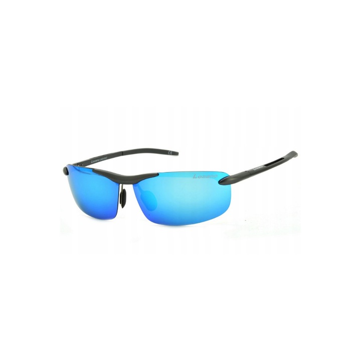 Ochelari sport, Lozano, Lentile polarizate, Negru/Albastru