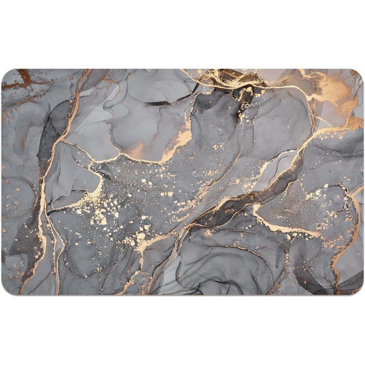 Covoras de baie modern din Diatom, Jaskus®, ultra absorbant, model marmura, 50x80 cm