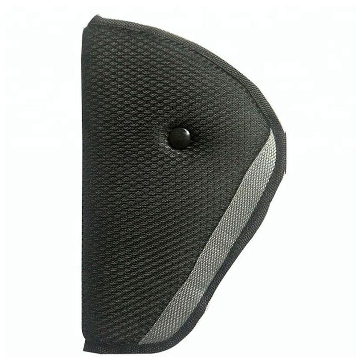 Комплект от 2 скоби за закрепване на предпазни колани на кола, полиестер, DARYX, черни