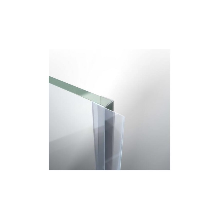 PVC vízzáró, h profil 220 cm-es, lágy 18 mm-es szoknyával, 8 mm-es üveghez